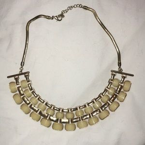 Cream and gold statement necklace